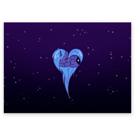 Поздравительная открытка с принтом Princess Luna в Тюмени, 100% бумага | плотность бумаги 280 г/м2, матовая, на обратной стороне линовка и место для марки
 | Тематика изображения на принте: my little pony | дружба это чудо | единорог | единороги | май литл пони | мульт | мультфильм