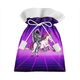 Подарочный 3D мешок с принтом Космонавт на единороге в Тюмени, 100% полиэстер | Размер: 29*39 см | fantasy | nasa | единорог | космонавт | космос | лошадка | наса | пони | психоделика | фэнтази