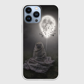Чехол для iPhone 13 Pro Max с принтом Мопс и луна в Тюмени,  |  | луна | мопс | ночь | пёс | собака | собачка | щенок
