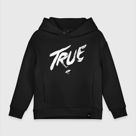 Детское худи Oversize хлопок с принтом TRUE (AVICII) в Тюмени, френч-терри — 70% хлопок, 30% полиэстер. Мягкий теплый начес внутри —100% хлопок | боковые карманы, эластичные манжеты и нижняя кромка, капюшон на магнитной кнопке | Тематика изображения на принте: avicii | dance | dj | electronic | house | music | progressive | true | авичи | берг | диджей | музыка | тим | том | хангс