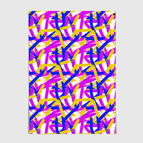 Постер с принтом абстракция из ярких полос в Тюмени, 100% бумага
 | бумага, плотность 150 мг. Матовая, но за счет высокого коэффициента гладкости имеет небольшой блеск и дает на свету блики, но в отличии от глянцевой бумаги не покрыта лаком | abstract | art | blue | bright | brush strokes | childrens | color | daub | drawing | geometry | gouache | isometry | lilac | pattern | stripes | three | yellow | абстрактный | гуашь | желтый | мазки кистью | мазня | полосы | синий | сиреневый | три | цве