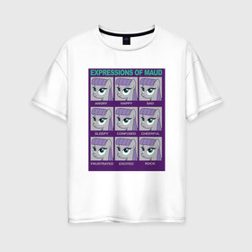 Женская футболка хлопок Oversize с принтом Everyday mood в Тюмени, 100% хлопок | свободный крой, круглый ворот, спущенный рукав, длина до линии бедер
 | my little pony | дружба это чудо | единорог | единороги | май литл пони | мульт | мультфильм