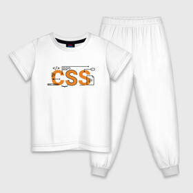 Детская пижама хлопок с принтом CSS | ПРОГРАММИСТ (Z) в Тюмени, 100% хлопок |  брюки и футболка прямого кроя, без карманов, на брюках мягкая резинка на поясе и по низу штанин
 | anonymus | cms | cod | css | hack | hacker | html | it | java | php | program | texture | www | айти | аноним | анонимус | взлом | код | кодинг | программа | программист | текстура | хак | хакер | язык программирования