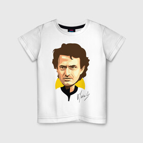 Детская футболка хлопок с принтом автограф Жозе Моуринью  в Тюмени, 100% хлопок | круглый вырез горловины, полуприлегающий силуэт, длина до линии бедер | jose mourinho | vdgerir | жозе моуринью