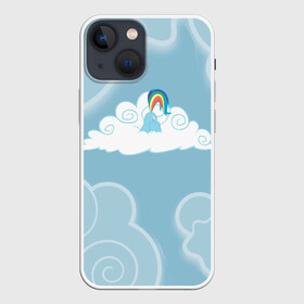 Чехол для iPhone 13 mini с принтом Rainbow in cloud в Тюмени,  |  | my little pony | дружба это чудо | единорог | единороги | май литл пони | мульт | мультфильм | облака | радуга