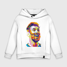 Детское худи Oversize хлопок с принтом Messi Smile в Тюмени, френч-терри — 70% хлопок, 30% полиэстер. Мягкий теплый начес внутри —100% хлопок | боковые карманы, эластичные манжеты и нижняя кромка, капюшон на магнитной кнопке | argentina | barca | barcelona | football | lionel | messi | spain | sport | аргентина | барса | барселона | гол | золотой мяч | игрок | испания | камп ноу | лионель | месси | мяч | спорт | тренер | футбол | чемпион | чемпионат