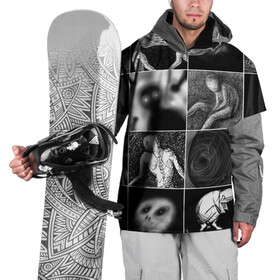 Накидка на куртку 3D с принтом Мрачные скетчи Плитка в Тюмени, 100% полиэстер |  | Тематика изображения на принте: halloween | sketches | мрачное | рисунки | скетчи | страшное | ужасы | человечки