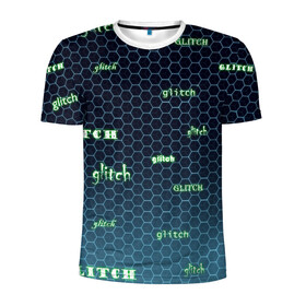 Мужская футболка 3D спортивная с принтом Glitch в Тюмени, 100% полиэстер с улучшенными характеристиками | приталенный силуэт, круглая горловина, широкие плечи, сужается к линии бедра | 404 | error | geek | glitch | гик | глюки | ошибка | треугольник