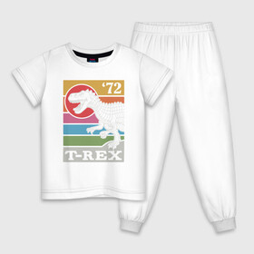 Детская пижама хлопок с принтом T-rex Dino 72 в Тюмени, 100% хлопок |  брюки и футболка прямого кроя, без карманов, на брюках мягкая резинка на поясе и по низу штанин
 | dino | rex | roar | t rex | дино | динозавр | динозавры