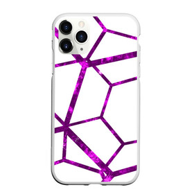 Чехол для iPhone 11 Pro Max матовый с принтом Hexagon в Тюмени, Силикон |  | hexagon | lines | purple | violet | линии | фиолетовый многоугольник | шестиугольник