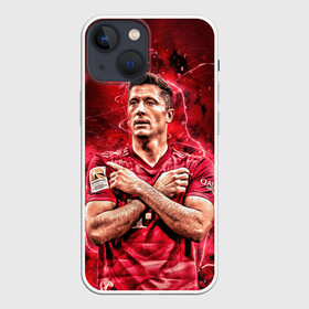 Чехол для iPhone 13 mini с принтом Левандовски | Lewandowski | 9 в Тюмени,  |  | 9 | ball | bayern | fc | fifa | footbal | lewandowski | munchen | pes | robert | soccer | бавария | левандовски | лига | мюнхен | мяч | мячик | поле | польша | роберт | спорт | форма | футбол | футболист | футбольная | футбольный | чемпион |