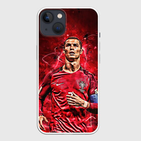 Чехол для iPhone 13 с принтом Cristiano Ronaldo (Portugal) в Тюмени,  |  | 7 | cr | cr7 | cristiano | fc | fifa | footbal | juventus | madrid | portugal | real | ronaldo | soccer | криштиану | лига | мяч | мячик | поле | португалия | роналду | спорт | форма | футбол | футболист | футбольная | футбольный | чемпион |