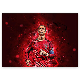 Поздравительная открытка с принтом Cristiano Ronaldo (Portugal) в Тюмени, 100% бумага | плотность бумаги 280 г/м2, матовая, на обратной стороне линовка и место для марки
 | 7 | cr | cr7 | cristiano | fc | fifa | footbal | juventus | madrid | portugal | real | ronaldo | soccer | криштиану | лига | мяч | мячик | поле | португалия | роналду | спорт | форма | футбол | футболист | футбольная | футбольный | чемпион |