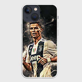 Чехол для iPhone 13 mini с принтом Криштиану Роналду (Ювентус) в Тюмени,  |  | 7 | cr | cr7 | cristiano | fc | fifa | footbal | juventus | madrid | portugal | real | ronaldo | soccer | криштиану | лига | мяч | мячик | поле | португалия | роналду | спорт | форма | футбол | футболист | футбольная | футбольный | чемпион |