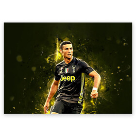 Поздравительная открытка с принтом Cristiano Ronaldo (Juventus) в Тюмени, 100% бумага | плотность бумаги 280 г/м2, матовая, на обратной стороне линовка и место для марки
 | 7 | cr | cr7 | cristiano | fc | fifa | footbal | juventus | madrid | portugal | real | ronaldo | soccer | криштиану | лига | мяч | мячик | поле | португалия | роналду | спорт | форма | футбол | футболист | футбольная | футбольный | чемпион |