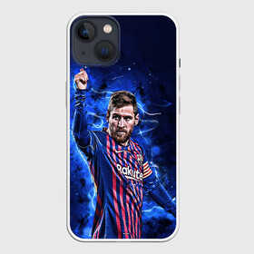 Чехол для iPhone 13 с принтом Lionel Messi | Barcelona | 10 в Тюмени,  |  | 10 | argentina | barcelona | fc | fifa | footbal | leo | lionel | messi | soccer | аргентина | барселона | лео | лига | лионель | месси | мяч | мячик | поле | спорт | форма | футбол | футболист | футбольная | футбольный | чемпион