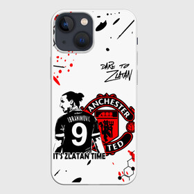 Чехол для iPhone 13 mini с принтом ЗЛАТАН ИБРАГИМОВИЧ   МАНЧЕСТЕР в Тюмени,  |  | football | grunge | manchester united. | sport | zlatan ibrahimovic | брызги | гранж | златан ибрагимович | манчестер | милан | сборная швеции | спорт | футбол