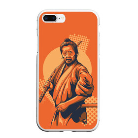 Чехол для iPhone 7Plus/8 Plus матовый с принтом Самурай в Тюмени, Силикон | Область печати: задняя сторона чехла, без боковых панелей | боевое искусство | буси | бусидо | искусство | самурай | феодалы | япония