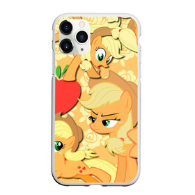 Чехол для iPhone 11 Pro матовый с принтом Applejack pattern в Тюмени, Силикон |  | my little pony | дружба это чудо | единорог | единороги | май литл пони | мульт | мультфильм