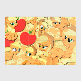 Магнитный плакат 3Х2 с принтом Applejack pattern в Тюмени, Полимерный материал с магнитным слоем | 6 деталей размером 9*9 см | my little pony | дружба это чудо | единорог | единороги | май литл пони | мульт | мультфильм