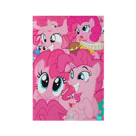 Обложка для паспорта матовая кожа с принтом Pinkie Pie pattern в Тюмени, натуральная матовая кожа | размер 19,3 х 13,7 см; прозрачные пластиковые крепления | Тематика изображения на принте: my little pony | дружба это чудо | единорог | единороги | май литл пони | мульт | мультфильм