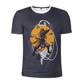 Мужская футболка 3D спортивная с принтом Ниндзя в Тюмени, 100% полиэстер с улучшенными характеристиками | приталенный силуэт, круглая горловина, широкие плечи, сужается к линии бедра | Тематика изображения на принте: ninja | боевые искусства | ниндзюцу | ниндзя | отважные | синоби но моно