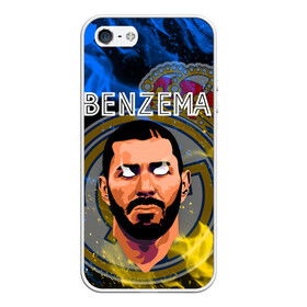 Чехол для iPhone 5/5S матовый с принтом KARIM BENZEMA КАРИМ БЕНЗЕМА в Тюмени, Силикон | Область печати: задняя сторона чехла, без боковых панелей | football | karim mostafa benzema | real madrid | sport | карим бензема | реал мадрид | сборная франции | спорт | футбол.