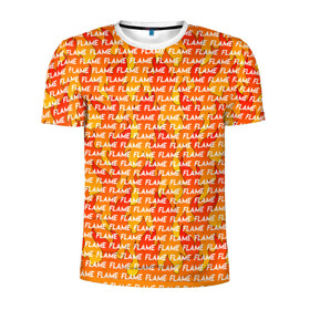 Мужская футболка 3D спортивная с принтом РЫЖЕЕ ПЛАМЯ | GINGER FLAME  в Тюмени, 100% полиэстер с улучшенными характеристиками | приталенный силуэт, круглая горловина, широкие плечи, сужается к линии бедра | fire | горячий | желтый | красный | летний | огонь | пожар | стиль | теплый | тренд | языки пламени | яркий