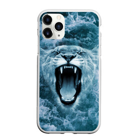 Чехол для iPhone 11 Pro Max матовый с принтом Львица в бушующих волнах в Тюмени, Силикон |  | волны | крупная кошка | лев | львица | море | океан