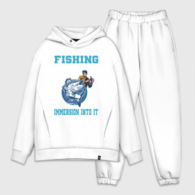 Мужской костюм хлопок OVERSIZE с принтом FISHING PLANET Рыбалка в Тюмени,  |  | fish | карп | лето | отдых | поклев | рыба | рыбалка | рыболов | спиннинг | удилище | удочка