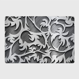 Магнитный плакат 3Х2 с принтом Монохромный узор в Тюмени, Полимерный материал с магнитным слоем | 6 деталей размером 9*9 см | монохром | рисунок | серебристый | серебро | узор