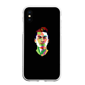 Чехол для iPhone XS Max матовый с принтом Paulo Dybala Pop Art в Тюмени, Силикон | Область печати: задняя сторона чехла, без боковых панелей | Тематика изображения на принте: art | champion | dybala | football | form | institute | juventus | palermo | paulo | player | pop | soccer | uniform | дибала | институто | легенда | палермо | пауло | форма | футбол | футбола | футболист | чемпион | ювентус