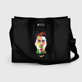 Сумка-шоппер 3D с принтом Paulo Dybala Pop Art в Тюмени, 100% полиэстер | застегивается на металлическую кнопку; внутренний карман застегивается на молнию. Стенки укреплены специальным мягким материалом, чтобы защитить содержимое от несильных ударов
 | art | champion | dybala | football | form | institute | juventus | palermo | paulo | player | pop | soccer | uniform | дибала | институто | легенда | палермо | пауло | форма | футбол | футбола | футболист | чемпион | ювентус