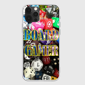 Чехол для iPhone 12 Pro Max с принтом Board Gamer Настольщик в Тюмени, Силикон |  | board gamer | board games | games | игры | кубики | настольные игры | настольщик