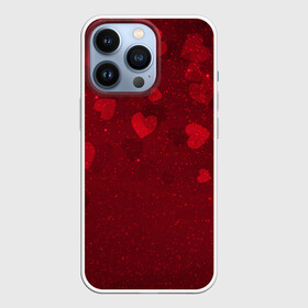 Чехол для iPhone 13 Pro с принтом КРАСНЫЕ СЕРДЕЧКИ | HEART (Z) в Тюмени,  |  | affection | cardiac | fondness | heart | love | loving | любимая | любмый | любовь | любоф | любофф | любофь | надписи | надпись | сердечко | сердце | сердцевина | сердчишко