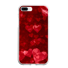 Чехол для iPhone 7Plus/8 Plus матовый с принтом СЕРДЕЧКИ | HEARTS (Z) в Тюмени, Силикон | Область печати: задняя сторона чехла, без боковых панелей | affection | cardiac | fondness | heart | love | loving | любимая | любимый | любовь | любоф | любофф | любофь | надписи | надпись | сердечко | сердце | сердцевина | сердчишко