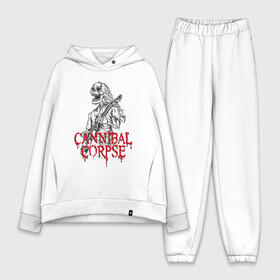 Женский костюм хлопок Oversize с принтом Cannibal Corpse | Труп Канниба в Тюмени,  |  | cannibal | cannibal corpse | corpse | death metal | deathgrind | алекс уэбстер | брутальный дэт метал | дэт метал | дэтграйнд | пол мазуркевич | роб барретт | труп каннибала