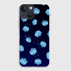 Чехол для iPhone 13 mini с принтом Медузы в океане в Тюмени,  |  | animals | fish | ocean | sea | summer | бездна | вода | глубина | животные | звери | лето | медуза | море | морские жители | мультяшный | океан | под водой | подводный мир | природа | рыбка | рыбы | узор | фауна | фэнте