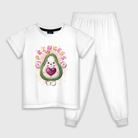 Детская пижама хлопок с принтом Авокадо принцесса в Тюмени, 100% хлопок |  брюки и футболка прямого кроя, без карманов, на брюках мягкая резинка на поясе и по низу штанин
 | Тематика изображения на принте: avocado | cute | dream | fruit | heart | princess | авокадо | милый | музыка | сердечко | сердце | фрукт