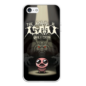 Чехол для iPhone 5/5S матовый с принтом The Binding of Isaac в Тюмени, Силикон | Область печати: задняя сторона чехла, без боковых панелей | 2d | the binding of isaac | жертвоприношение исаака | игра | компьютерная