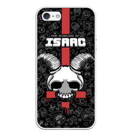 Чехол для iPhone 5/5S матовый с принтом The Binding of Isaac в Тюмени, Силикон | Область печати: задняя сторона чехла, без боковых панелей | 2d | the binding of isaac | жертвоприношение исаака | игра | компьютерная