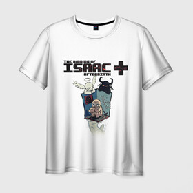 Мужская футболка 3D с принтом Игра про Исаака в Тюмени, 100% полиэфир | прямой крой, круглый вырез горловины, длина до линии бедер | action | the binding of isaac | ангел и демон | детская игра | исаак | компьютерная игра | мультяшки | шутер | экшен