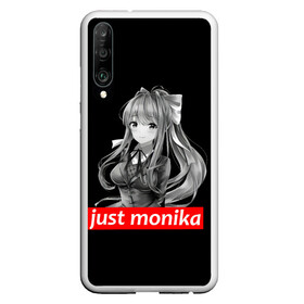 Чехол для Honor P30 с принтом Just Monika в Тюмени, Силикон | Область печати: задняя сторона чехла, без боковых панелей | Тематика изображения на принте: anime | game | games | monika | natsuki | sayori | yuri | аниме | визуальный роман | доки доки | игра | игры | литературный клуб | моника | нацуки | саёри | юри