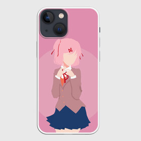 Чехол для iPhone 13 mini с принтом Natsuki Art в Тюмени,  |  | anime | game | games | monika | natsuki | sayori | yuri | аниме | визуальный роман | доки доки | игра | игры | литературный клуб | моника | нацуки | саёри | юри