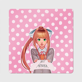 Магнит виниловый Квадрат с принтом Monika Pop Art в Тюмени, полимерный материал с магнитным слоем | размер 9*9 см, закругленные углы | Тематика изображения на принте: anime | game | games | monika | natsuki | sayori | yuri | аниме | визуальный роман | доки доки | игра | игры | литературный клуб | моника | нацуки | саёри | юри