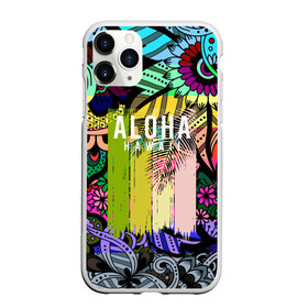 Чехол для iPhone 11 Pro Max матовый с принтом АЛОХА ГАВАЙИ | ALOHA HAWAII в Тюмени, Силикон |  | aloha | hawaii | гаваи | гаваии | гавайи | доски | лето | море | паттерн | серфинг | текстура | цветы