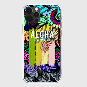 Чехол для iPhone 12 Pro Max с принтом АЛОХА ГАВАЙИ | ALOHA HAWAII в Тюмени, Силикон |  | aloha | hawaii | гаваи | гаваии | гавайи | доски | лето | море | паттерн | серфинг | текстура | цветы