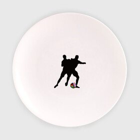 Тарелка с принтом BIG GAME в Тюмени, фарфор | диаметр - 210 мм
диаметр для нанесения принта - 120 мм | abstraction | ball | football | игра | мяч | футбол