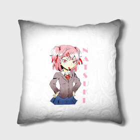 Подушка 3D с принтом Doki Doki NATSUKI в Тюмени, наволочка – 100% полиэстер, наполнитель – холлофайбер (легкий наполнитель, не вызывает аллергию). | состоит из подушки и наволочки. Наволочка на молнии, легко снимается для стирки | anime | doki doki literature club | monika | natsuki | sayori | yuri | аниме | доки доки | доки доки литературный клуб | моника | нацуки | саёри | юри