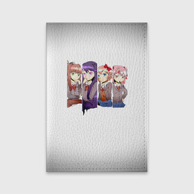 Обложка для паспорта матовая кожа с принтом Doki Doki Literature Club в Тюмени, натуральная матовая кожа | размер 19,3 х 13,7 см; прозрачные пластиковые крепления | Тематика изображения на принте: anime | doki doki literature club | monika | natsuki | sayori | yuri | аниме | доки доки | доки доки литературный клуб | моника | нацуки | саёри | юри